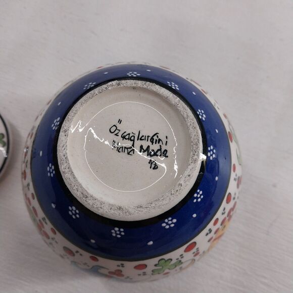 Polish Pottery Hand Painted Decorative Bowl Container With Lid Colorful Fish - Picture 5 of 6